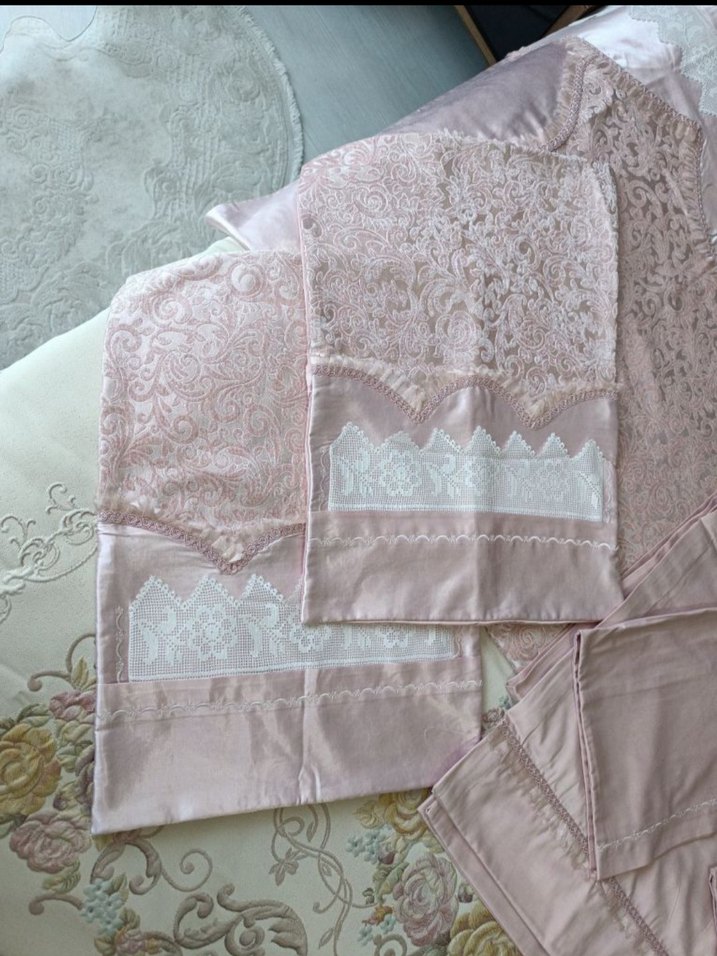 çift kişilik pike takımı pudra - Görsel 2