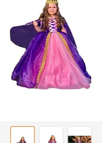 Renkli Straplez Çocuk Kostümü - Görsel 2