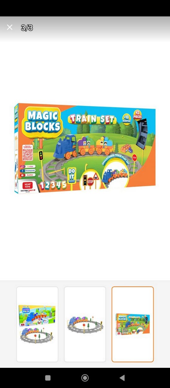 Renkli Eğitim Tren Seti MAGIC Bloklar - Görsel 3