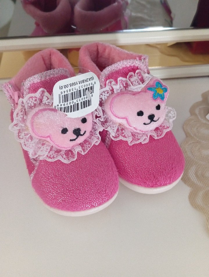 Kız Çocuk Pembe Sıcak Ev Terliği - Görsel 2