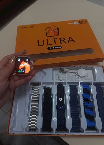 Beden BIG RB01PLUS Ultra Akıllı Saat 6'si 1 Arada Kordon