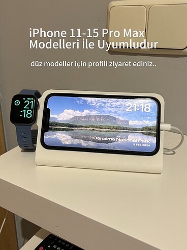 iPhone 11-12-13-14-15 Pro Max Uyumlu Şarj Standı
