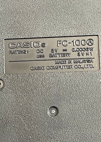Casio FC-100 Hesap Makinesi Beyaz Gri - Görsel 2