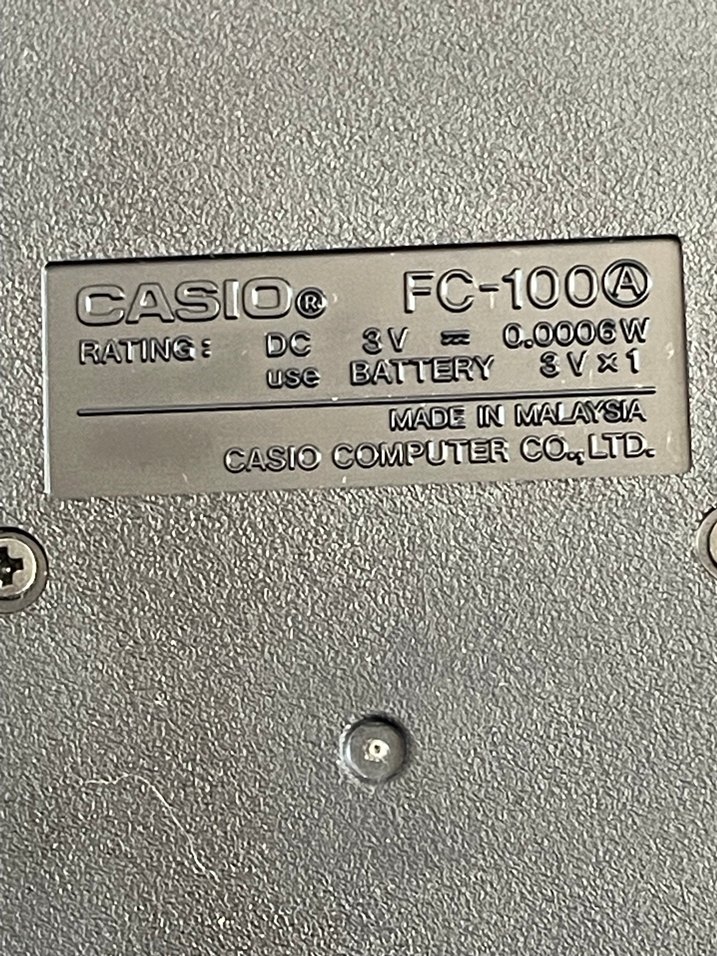 Casio FC-100 Hesap Makinesi Beyaz Gri - Görsel 2