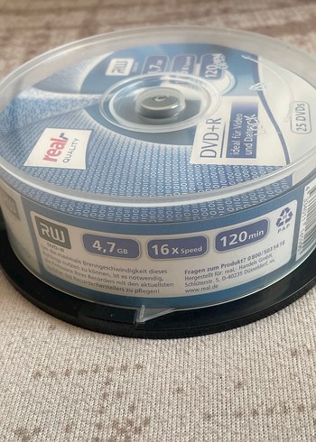 Real Quality DVD+R 25'li Paket 4.7 GB 120 Dakika - Görsel 2