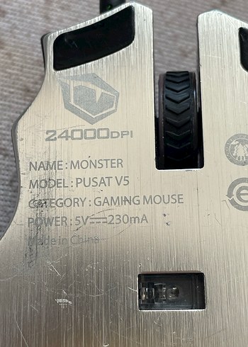 Monster Pusat V5 oyuncu mouse - Görsel 4