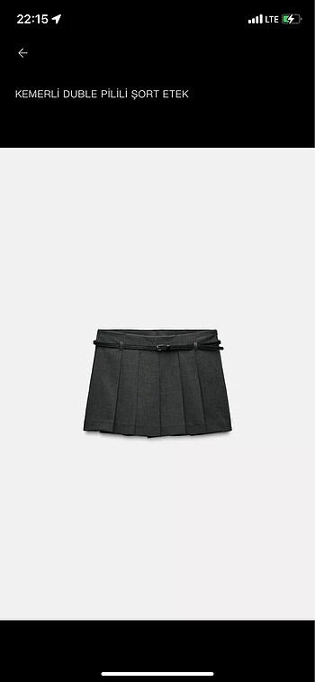 Zara Zara etiketli pileli etek xs beden