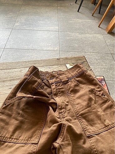 xs Beden kahverengi Renk Pull bear pantolon 32 beden