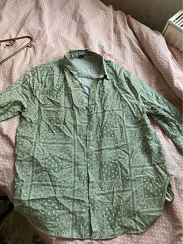 Yeşil oversize gömlek
