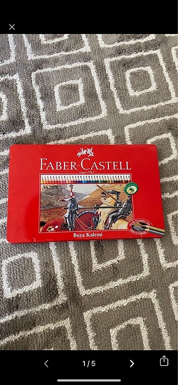 Faber castell metal kutu 36 lı