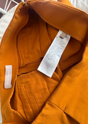 Sarı Midi Kadın Kumaş Pantolon - Görsel 6