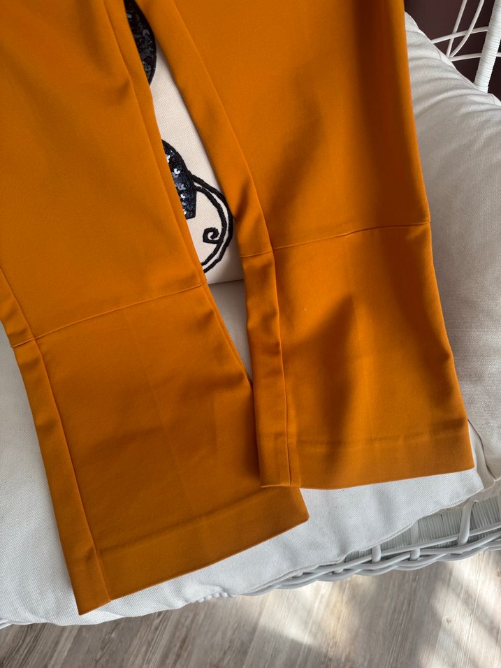 Sarı Midi Kadın Kumaş Pantolon - Görsel 5