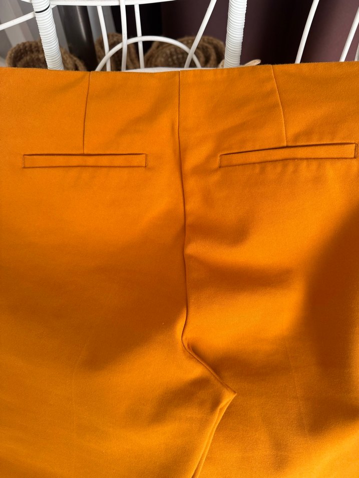 Sarı Midi Kadın Kumaş Pantolon - Görsel 2