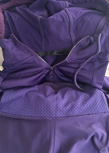 Mor Fermuarlı Kadın Tayt Takımı - Görsel 5