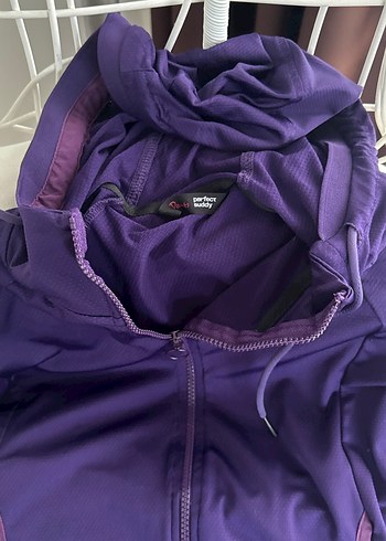 Mor Fermuarlı Kadın Tayt Takımı - Görsel 2