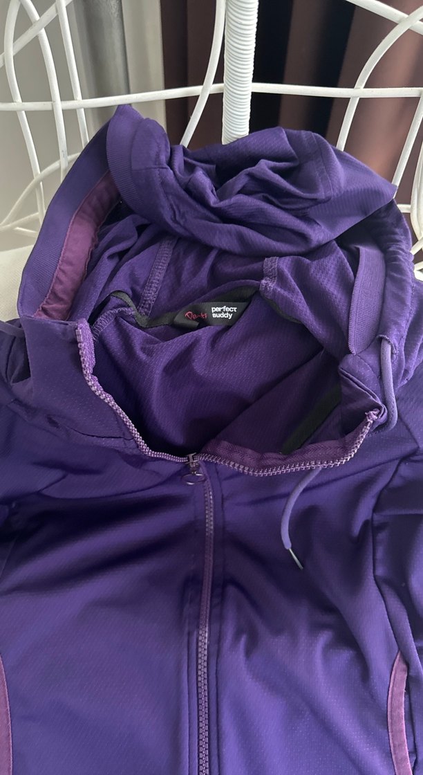 Mor Fermuarlı Kadın Tayt Takımı - Görsel 2