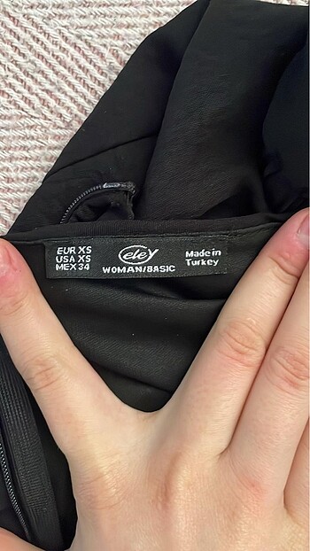 xs Beden siyah mini elbise