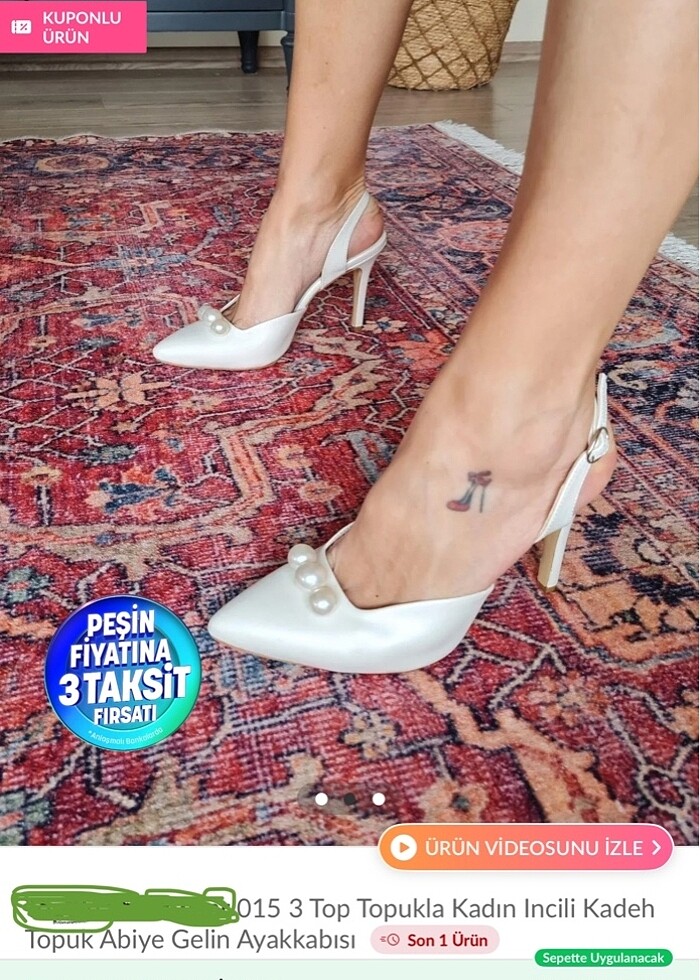 Beyaz topuklu gelin , nişan için ayakkabı - Görsel 4