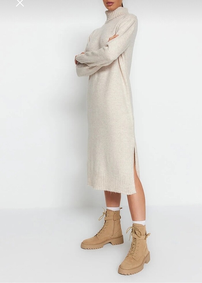 Midi triko elbise - Görsel 2