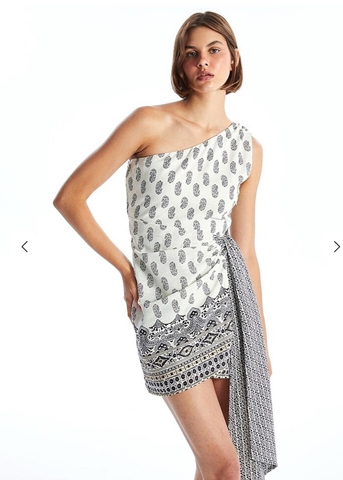 Tek omuz elbise - Görsel 2