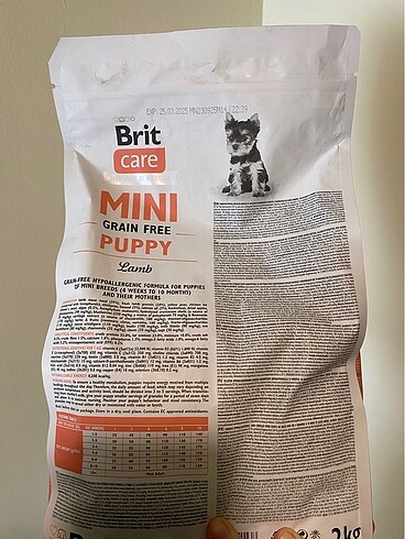 Beden Brit care mini grain free puppy mama