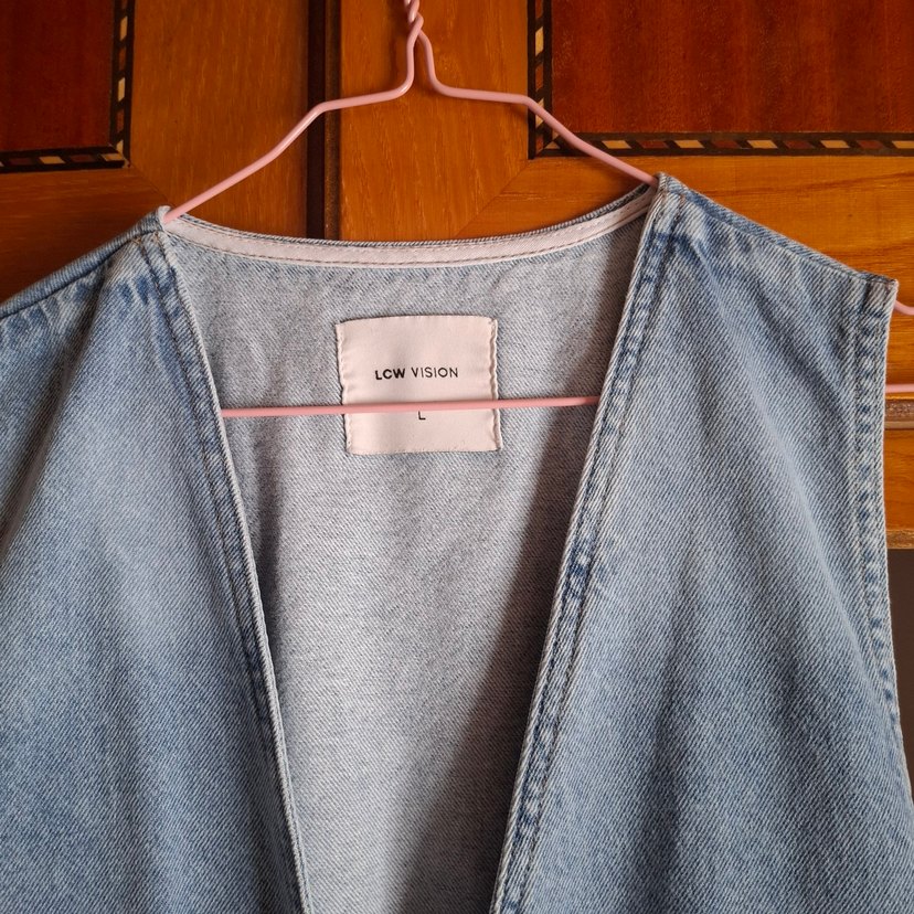 Kadın Açık Mavi Kemerli Kot Yelek - Görsel 4