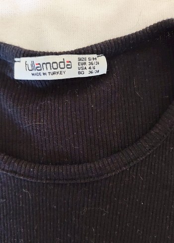 Diğer Kadın Siyah Kısa Kollu Crop Top