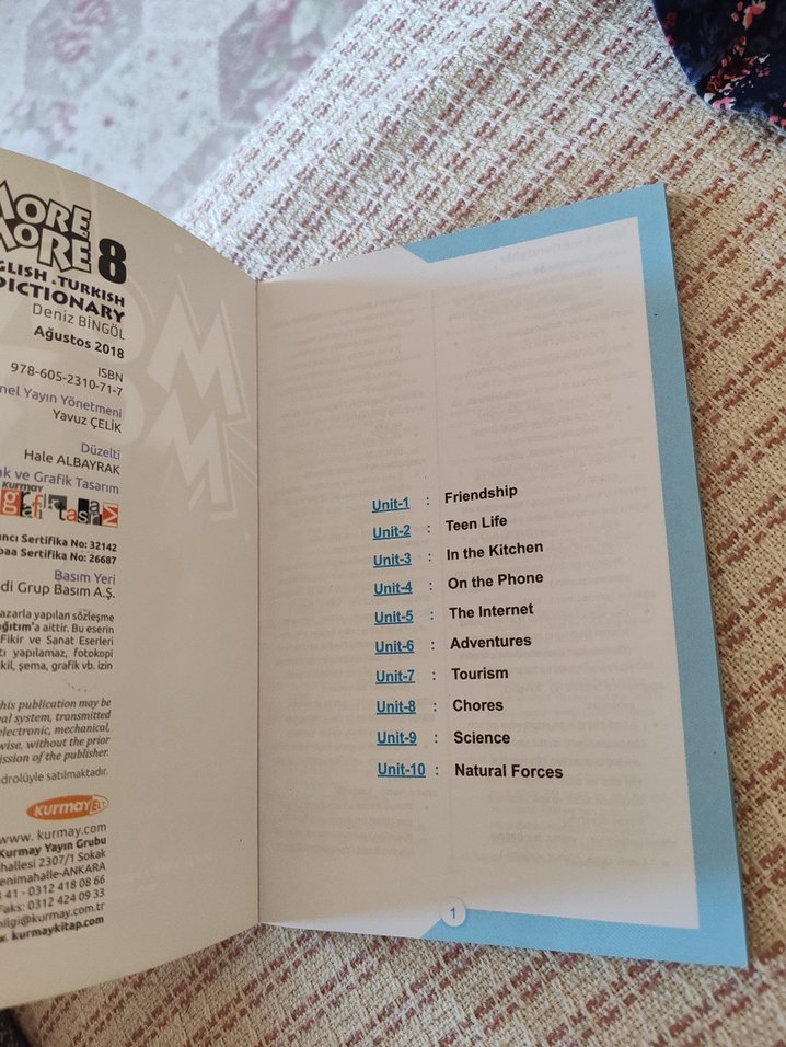 More & More 8 İngilizce Türkçe Sözlük - Görsel 3