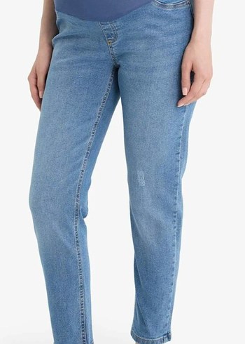 Mavi Hamile Denim Pantolon - Görsel 4