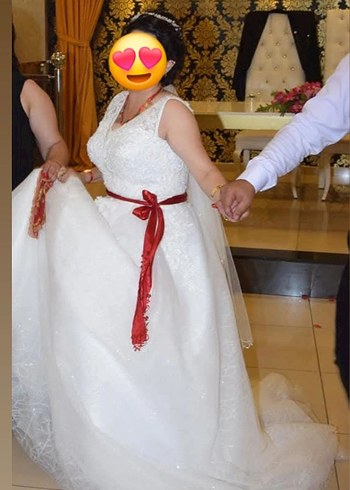 Askılı Beyaz A Kesim Uzun Gelinlik - Görsel 2