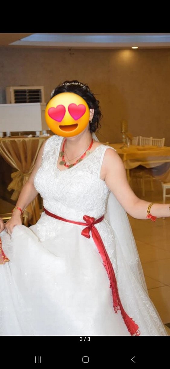 Askılı Beyaz A Kesim Uzun Gelinlik - Görsel 3