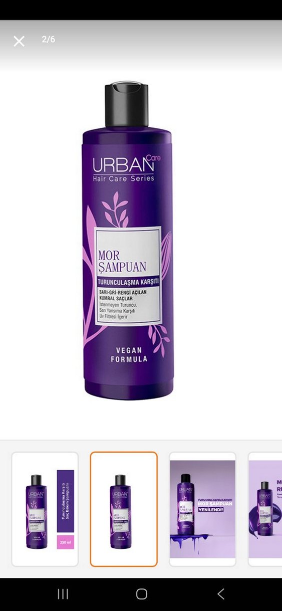 Urban Care Turunculaşma Karşıtı Mor Şampuan 250 ml - Görsel 2