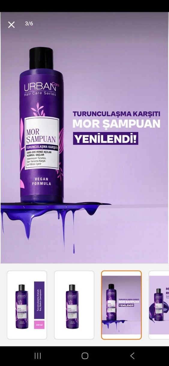 Urban Care Turunculaşma Karşıtı Mor Şampuan 250 ml - Görsel 3