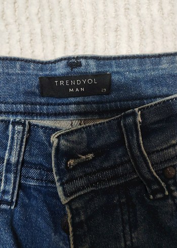 Düğmeli Lacivert Regular Fit Erkek Kot Pantolon - Görsel 4