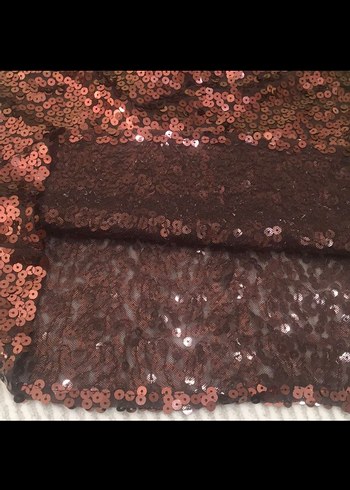 Kahverengi Pullu Kadın Bluz - Görsel 7