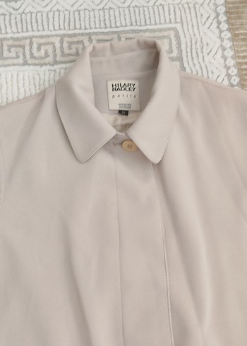 Bej Uzun Kadın Trençkot - Görsel 2