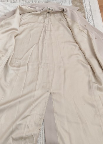 Bej Uzun Kadın Trençkot - Görsel 5