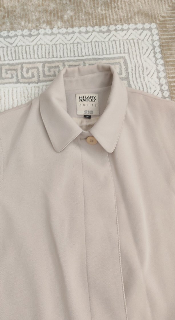 Bej Uzun Kadın Trençkot - Görsel 2