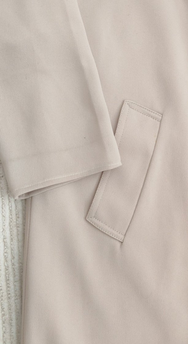 Bej Uzun Kadın Trençkot - Görsel 3