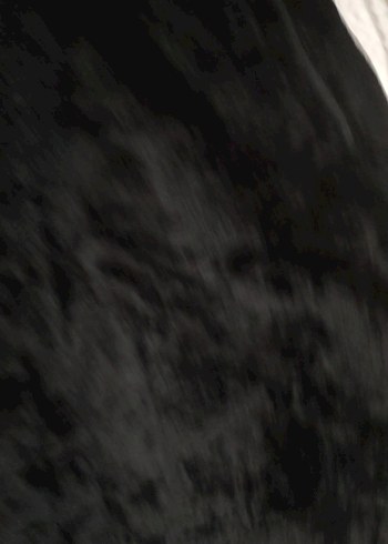 Siyah Uzun Kürklü Süet Kadın Kaban - Görsel 2