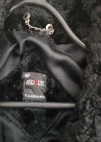 Siyah Uzun Kürklü Süet Kadın Kaban - Görsel 4