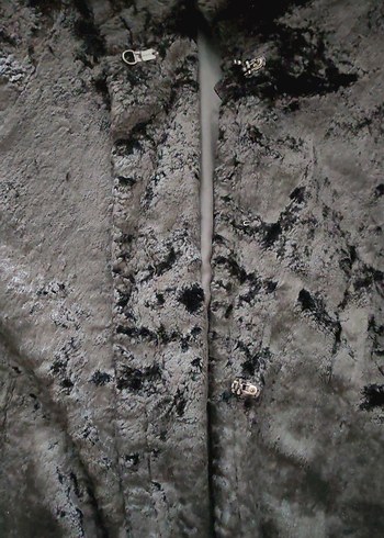 Siyah Uzun Kürklü Süet Kadın Kaban - Görsel 8