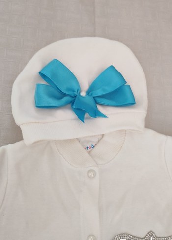 Diger Bebek Beyaz Nakışlı Hastane Kıyafeti - Görsel 5