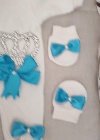 Diger Bebek Beyaz Nakışlı Hastane Kıyafeti - Görsel 4