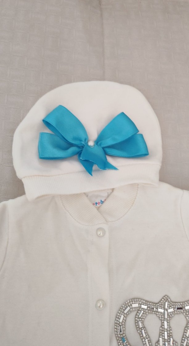 Diger Bebek Beyaz Nakışlı Hastane Kıyafeti - Görsel 5