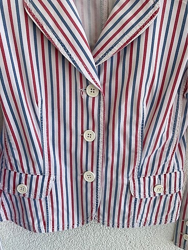 Armani Jeans Armani Jeans Renkli Çizgili Blazer Ceket ? S Beden