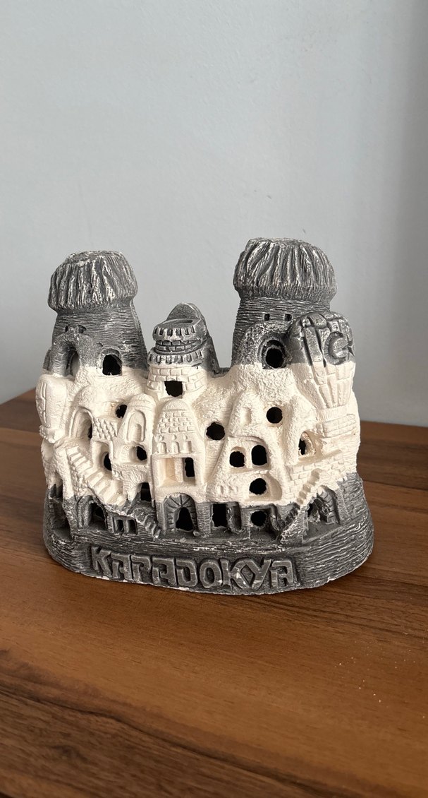 Kapadokya Temalı Gri-Beyaz Biblo - Görsel 3