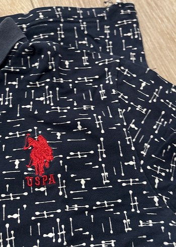 Erkek Lacivert Baskılı Polo Tişört - Görsel 2