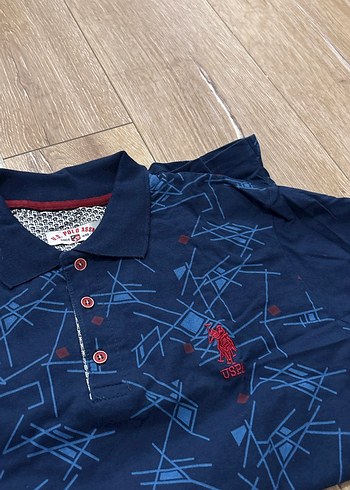 Erkek Lacivert Baskılı Polo Tişört - Görsel 2