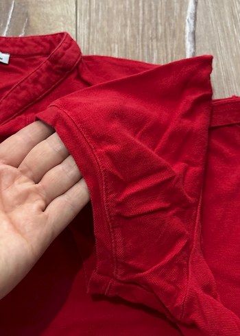 Kırmızı Kısa Kollu Gömlek - Görsel 4